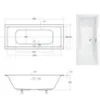 Obrazek Wanna Quadro Slim 165/75 +nogi