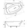 Obrazek Wanna Rima 140/90 L+nogi