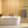 Obrazek Wanna wolnostojąca narożna Avita A-Line 170/75 L + syfon klik-klak złoty z przelewem slim