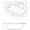 Obrazek Wanna z hydromasażem Madura 160/105 P 12DW+10DP sterowanie pneumatyczne
