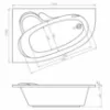 Obrazek Wanna z hydromasażem Madura 170/110 L 12DW+10DP sterowanie pneumatyczne