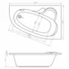 Obrazek Wanna z hydromasażem Madura 170/110 P 12DW+10DP sterowanie pneumatyczne
