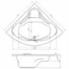 Obrazek Wanna z hydromasażem Samar 140/140 system W10+P10 sterowanie pneumatyczne