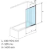Obrazek Parawan LINER czarny profil kaex.2930.1100.lp
