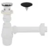 Obrazek Syfon umywalkowy Quick-Clac chrom+czarny mat 30724762