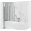 Obrazek Parawan wannowy Agat 120x140 chrom