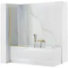 Obrazek Parawan wannowy Elegant 80x140 gold brush