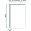 Obrazek Parawan wannowy Lagos fix stały 80x140 black