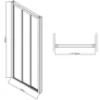 Obrazek Drzwi prysznicowe 80 HX152 BLACK