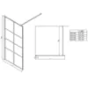 Obrazek Ścianka Walk-In Metro 80x195 black