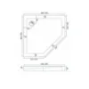 Obrazek BRODZIK PIĘCIOKĄTNY DIAMOND WHITE 90X90X5 K6522