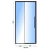 Obrazek Drzwi prysznicowe Solar 100x195 gold Rea K6547