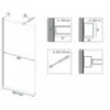 Obrazek Ścianka Walk-in Aero Rea K6596 100x195 black