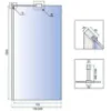 Obrazek Ścianka Walk-in Aero ˝N˝ Rea K7552 80x195 chrom