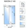 Obrazek Drzwi prysznicowe chrom Nixon-2 140x190 lewe chrom Rea K5006