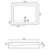 Obrazek Brodzik prostokątny Savoy Rea K5332 white 80x100