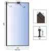 Obrazek Ścianka Walk-in Bler Rea K7634 100x195 black