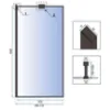 Obrazek Ścianka Walk-in Bler Rea K7636 70x195 black