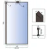 Obrazek Ścianka Walk-in Bler Rea K7638 90x195 black