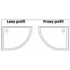Obrazek Brodzik półokrągły Look Rea K7906 white 80x100 prawy