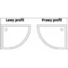 Obrazek Brodzik półokrągły Look Rea K7909 white 80x100 lewy