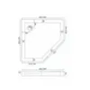 Obrazek BRODZIK PIECIOKĄTNY DIAMOND BLACK 90X90X5 K8543