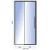 Obrazek Drzwi prysznicowe Solar 130x195 black Rea K6358