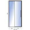 Obrazek Drzwi prysznicowe Solar 150x195 black Rea K6360