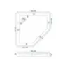 Obrazek BRODZIK PIĘCIOKĄTNY DIAMOND WHITE 80X80X5 K8544