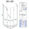Obrazek Kabina prysznicowa Fold N2 Rea K9990 80x80x190 chrom