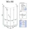 Obrazek Kabina prysznicowa Fold N2 Rea K9991 90x90x190 chrom