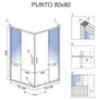Obrazek Kabina prysznicowa Punto Rea K4800 80x80x190 black