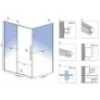 Obrazek Kabina prysznicowa Solar Rea K4900 90x90x195 gold