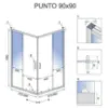Obrazek Kabina prysznicowa Punto Rea K0867 90x90x190 chrom