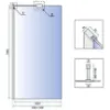 Obrazek Ścianka Walk-in Aero ˝N˝ Rea K3021 110x195 chrom