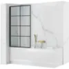 Obrazek Parawan wannowy Lagos-1 fix stały 70x140 black