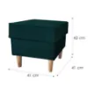 Obrazek Pufa Kingston Holand 78 00/1 zielony