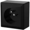 Obrazek Gniazdo pojedyncze Z/U GAO black 20465
