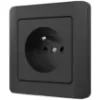 Obrazek Gniazdo pojedyncze Z/U SILVA black 46220