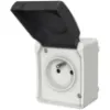 Obrazek Gniazdo Z/U AQUA PLUS IP54 grey 40114