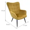 Obrazek Fotel Jet WX-2931-1T Yellow Velvet 20
