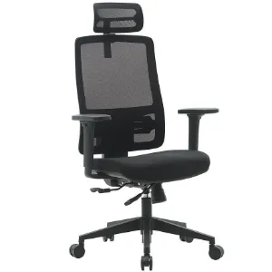 Obrazek Fotel Popstar Mesh Lux czarny