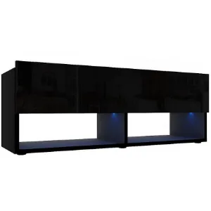 Obrazek Szafka RTV Izumi 105 BL czarny mat/połysk