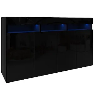 Obrazek Komoda Izumi 140 BL czarny mat/połysk