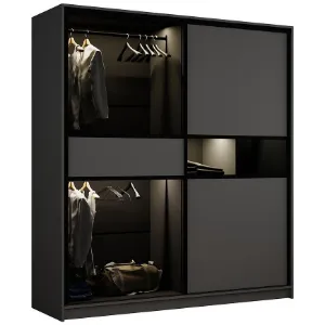 Obrazek Szafa Dream 200 Grafit/Szkło