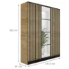 Obrazek Szafa Eden 3d 157 Dąb Craft Złoty 3