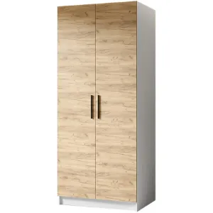 Obrazek Szafa Gold 2d Biały/Dąb Craft Złoty