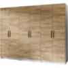 Obrazek Szafa X3 Gold 2d Biały/Dąb Craft Złoty