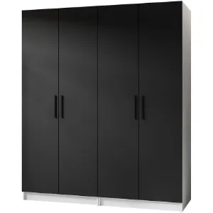 Obrazek Szafa X2 Gold 2d Biały/Czarny