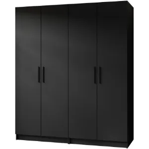 Obrazek Szafa X2 Gold 2d Czarny/Czarny